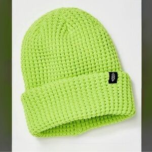 Free People Movement Cool Down Beanie acrylic hat warm soft lime new NWT